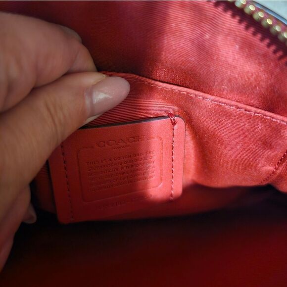 Coach Red Quilted Leather Crossbody Bag - Picture 8 of 9